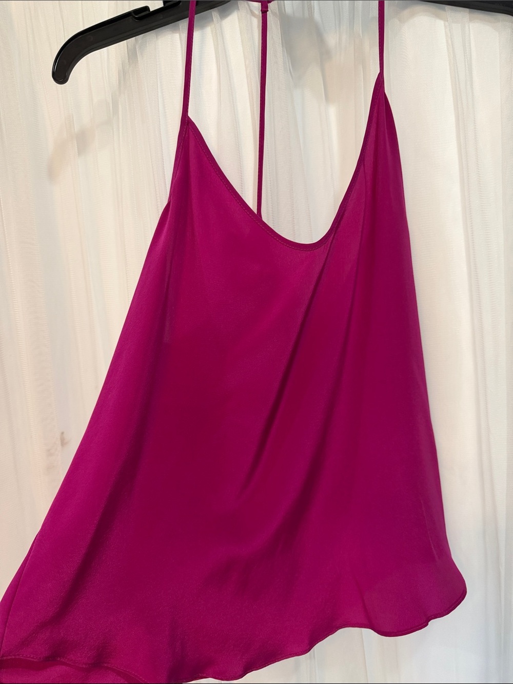 Rory Beca Fuchsia Silk Spaghetti-Strap Camisole